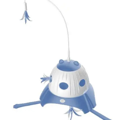 Automatic Interactive 3-in-1 Kitten Toy Set with Fluttering Butterfly and Moving Feather, USB Powered with Four Exercise Modes