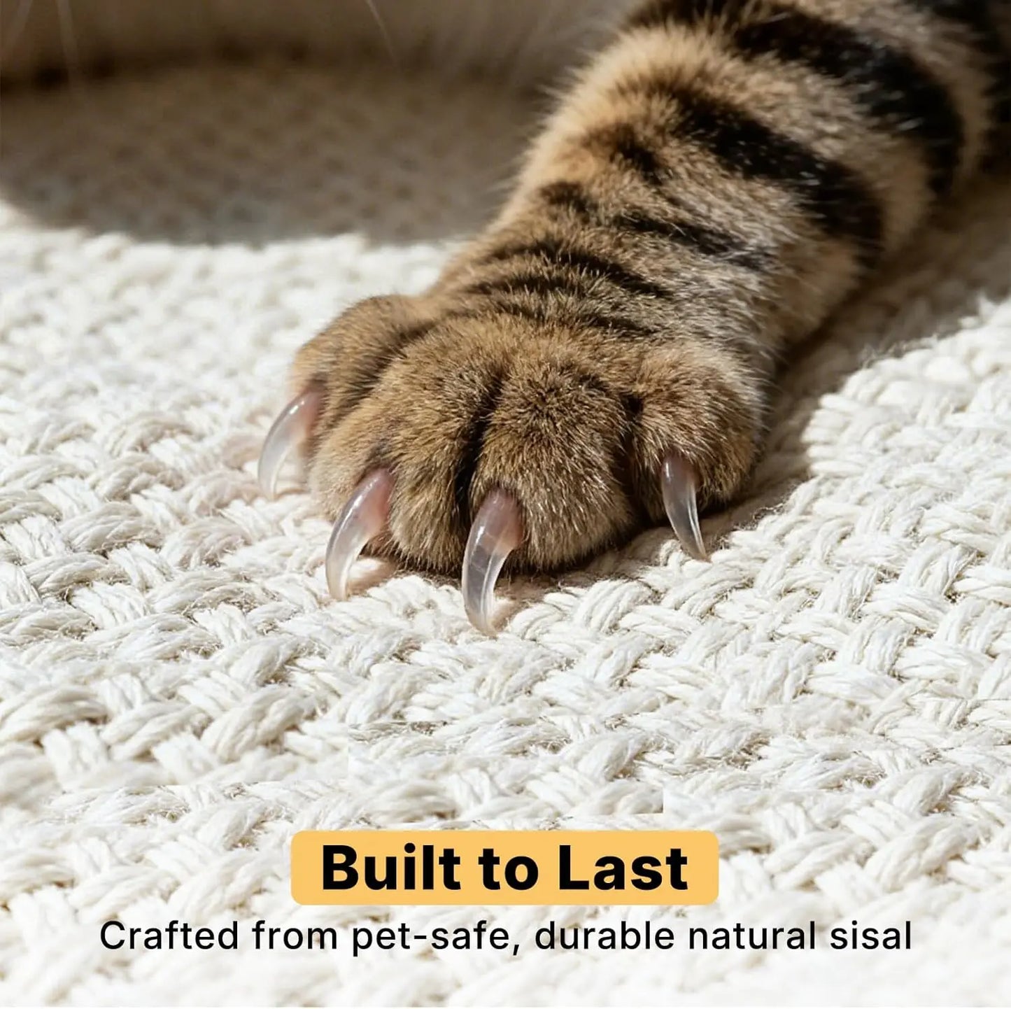 VEEHOO Cat Scratch-Resistant Couch Protector with End Table, Scratching Panel, and Posts - Black Walnut, Right Orientation