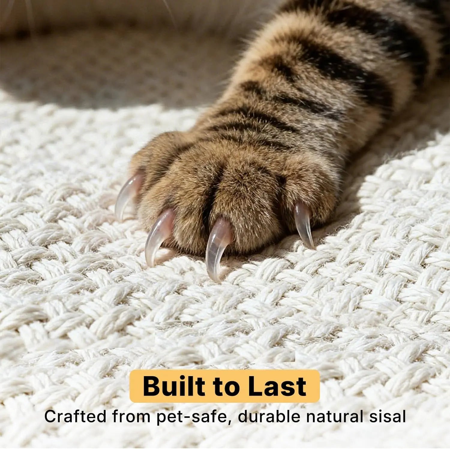 VEEHOO Cat Scratch-Resistant Couch Protector with End Table, Scratching Panel, and Posts - Black Walnut, Right Orientation
