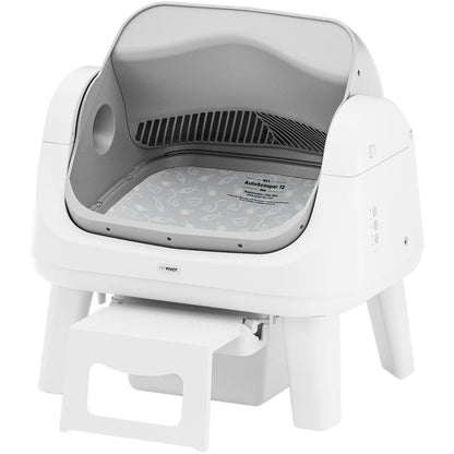 Petpivot Autoscooper 12 Lite Open-Top Automatic Self-Cleaning Cat Litter Box with Easy-Entry Front Step and Triple Safety Protection - No App Required