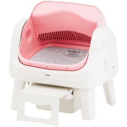 Petpivot Autoscooper 12 Lite Open-Top Automatic Self-Cleaning Cat Litter Box with Easy-Entry Front Step and Triple Safety Protection - No App Required