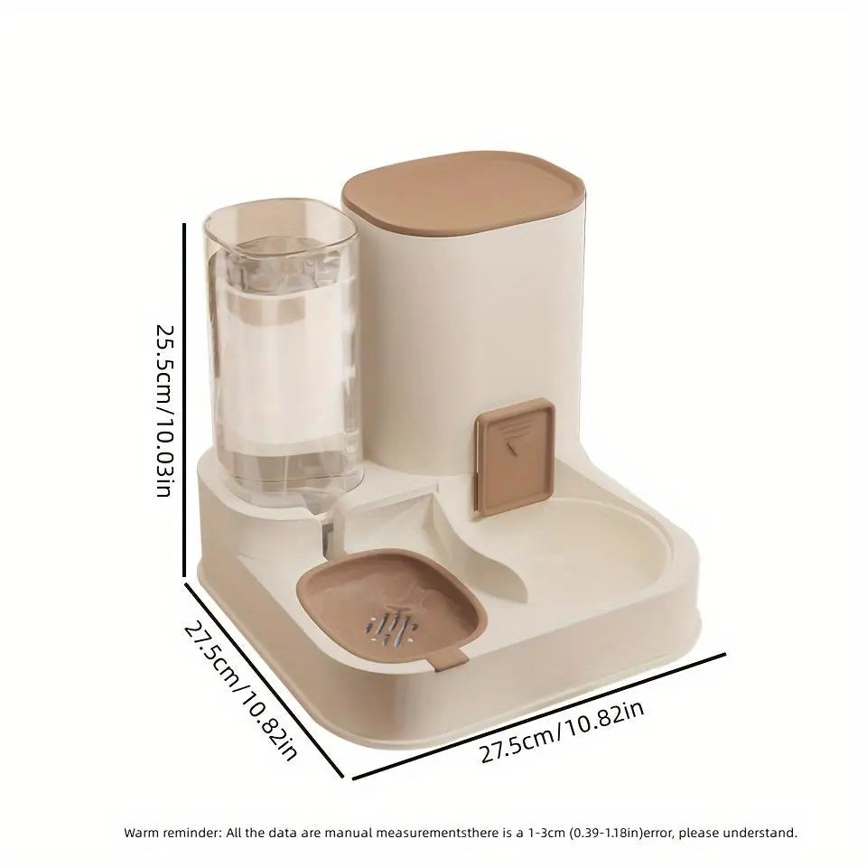 Automatic 2-in-1 Pet Food and Water Dispenser - Large Capacity Feeder for Dogs and Cats - Ideal Holiday Gift for Pet Owners