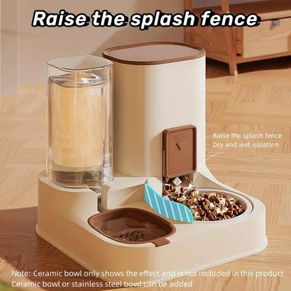 Automatic 2-in-1 Pet Food and Water Dispenser - Large Capacity Feeder for Dogs and Cats - Ideal Holiday Gift for Pet Owners