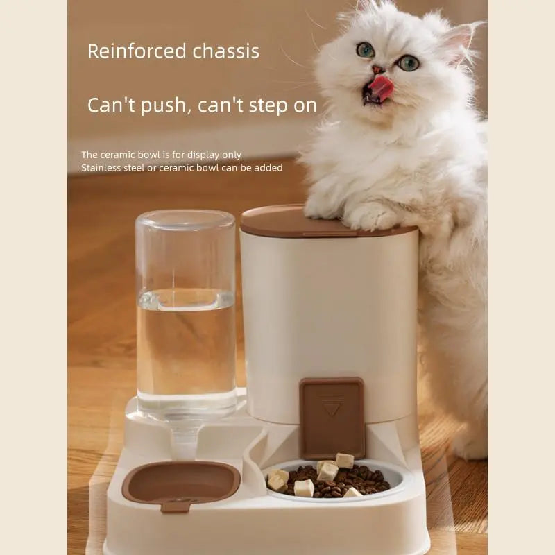 Automatic 2-in-1 Pet Food and Water Dispenser - Large Capacity Feeder for Dogs and Cats - Ideal Holiday Gift for Pet Owners