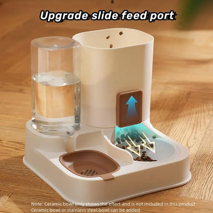 Automatic 2-in-1 Pet Food and Water Dispenser - Large Capacity Feeder for Dogs and Cats - Ideal Holiday Gift for Pet Owners